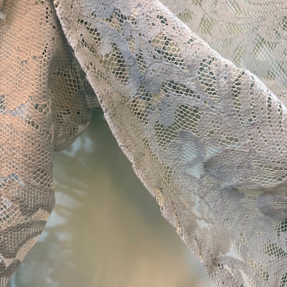 Light Turquoise knee-length lace skirt Size 14 - Picture 4 of 7